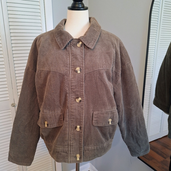 Arizona Jean Company Jackets & Blazers - Vintage Arizona Camo Green Quilted Corduroy Jacket LG